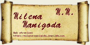 Milena Manigoda vizit kartica
